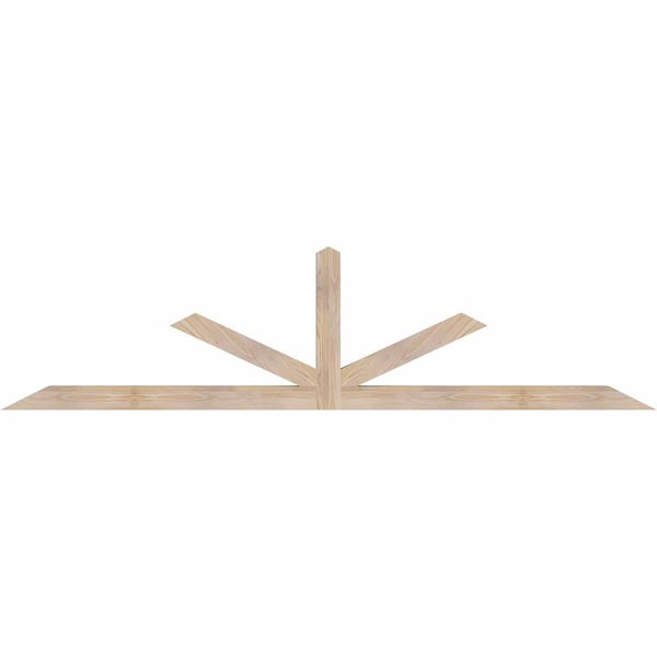 Ekena Millwork Saratoga Smooth Timber Gable Bracket, Douglas Fir, 96"W x 24"H x 3 1/2"D x 3 1/2"F, 6/12 Pitch GBW096X24X0404SAR00SDF - main